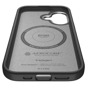 SPIGEN ENZO ARAMID ”T” MAG MAGSAFE IPHONE 17 BLACK/SILVER
