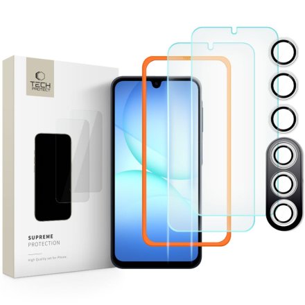 SZKŁO HARTOWANE TECH-PROTECT SUPREME EASY SET 3-PACK GALAXY A17 4G / 5G CLEAR
