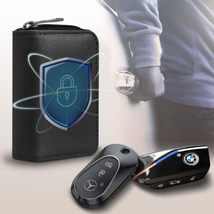 KLATKA FARADAYA TECH-PROTECT KLR300 POUCH KEYLESS RFID SIGNAL BLOCKER CASE BLACK/BLACK