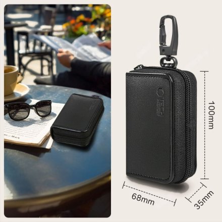 KLATKA FARADAYA TECH-PROTECT KLR300 POUCH KEYLESS RFID SIGNAL BLOCKER CASE BLACK/BLACK