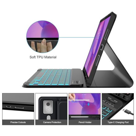 TECH-PROTECT SC PEN + KEYBOARD LENOVO IDEA TAB PRO / PRO MT 12.7 TB-373 BLACK