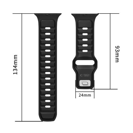 TECH-PROTECT ICONBAND LINE APPLE WATCH 8 / 9 / 10 / 11 / SE / ULTRA (44 / 45 / 46 / 49 MM) BLACK/GREEN