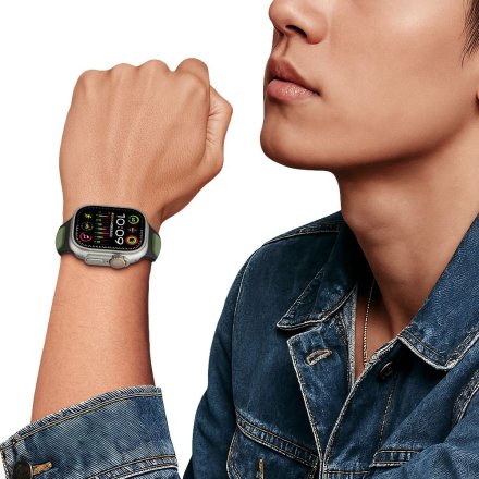 TECH-PROTECT ICONBAND LINE APPLE WATCH 8 / 9 / 10 / 11 / SE / ULTRA (44 / 45 / 46 / 49 MM) BLACK/GREEN
