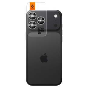 OSŁONA APARATU SPIGEN OPTIK PRO GLAS.TR ”EZ FIT” CAMERA PROTECTOR 2-PACK IPHONE 16 PRO / MAX / 17 PRO / MAX SILVER