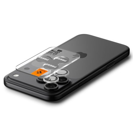 OSŁONA APARATU SPIGEN OPTIK PRO GLAS.TR ”EZ FIT” CAMERA PROTECTOR 2-PACK IPHONE 16 PRO / MAX / 17 PRO / MAX SILVER