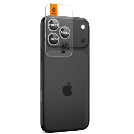 OSŁONA APARATU SPIGEN OPTIK PRO GLAS.TR ”EZ FIT” CAMERA PROTECTOR 2-PACK IPHONE 16 PRO / MAX / 17 PRO / MAX SILVER