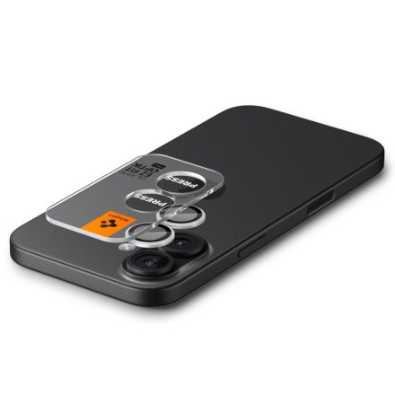 OSŁONA APARATU SPIGEN OPTIK PRO GLAS.TR ”EZ FIT” CAMERA PROTECTOR 2-PACK IPHONE 16 / 16 PLUS / 17 SILVER