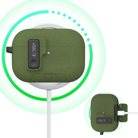 TECH-PROTECT SLIM HOOK APPLE AIRPODS PRO 3 OLIVE GREEN
