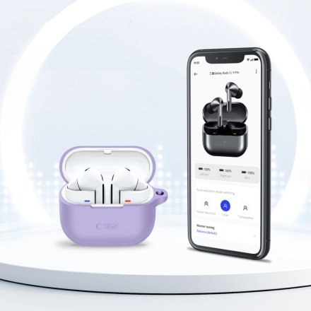 TECH-PROTECT SILICONE HOOK SAMSUNG GALAXY BUDS 3 / 3 FE / 3 PRO LAVENDER