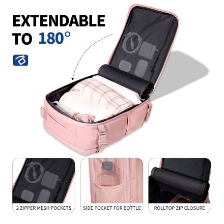 TECH-PROTECT DEFENDER S50 RYANAIR & WIZZAIR TRAVEL LAPTOP CABIN BACKPACK 20L 40x20x25 DUSTY PINK