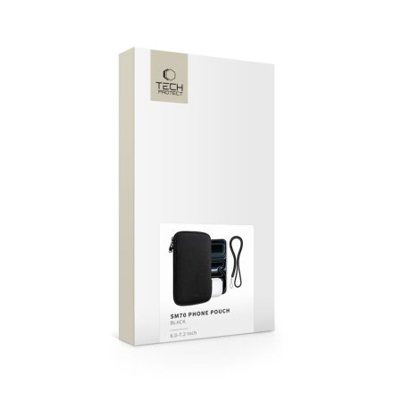 TECH-PROTECT SM70 UNIVERSAL PHONE POUCH 6.0-7.2 INCH BLACK