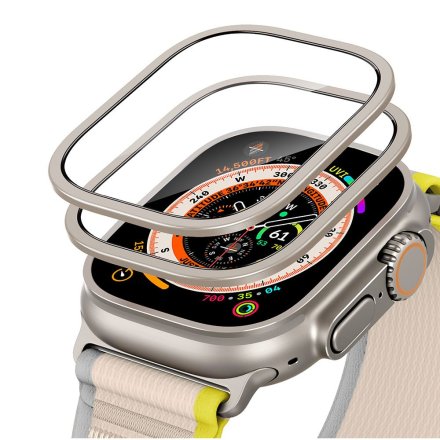 SZKŁO HARTOWANE ESR ARMORITE TEMPERED GLASS 2-PACK APPLE WATCH ULTRA 1 / 2 / 3 (49 MM) TITANIUM