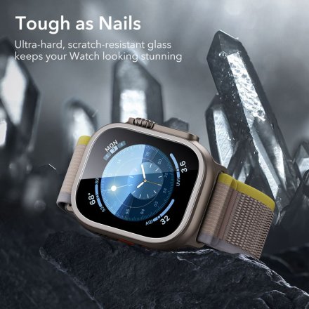 SZKŁO HARTOWANE ESR ARMORITE TEMPERED GLASS 2-PACK APPLE WATCH ULTRA 1 / 2 / 3 (49 MM) TITANIUM