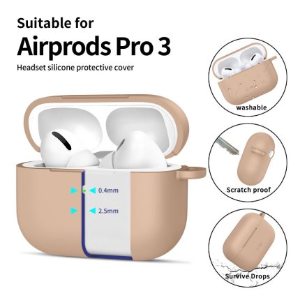 TECH-PROTECT SILICONE HOOK APPLE AIRPODS PRO 3 CAFFE LATTE
