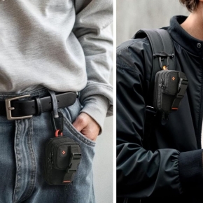 SPIGEN SNAP ZIP MAGSAFE POUCH BLACK
