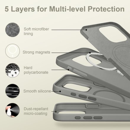 TECH-PROTECT SILICONE MAGSAFE IPHONE 17 PRO MAX DARK GREY