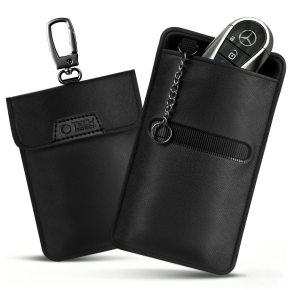 KLATKA FARADAYA TECH-PROTECT KLR400 POUCH KEYLESS RFID SIGNAL BLOCKER CASE BLACK/BLACK