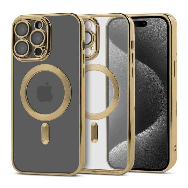 Etui MAGSHINE MAGSAFE do Apple iPhone 15 PRO MAX złoty