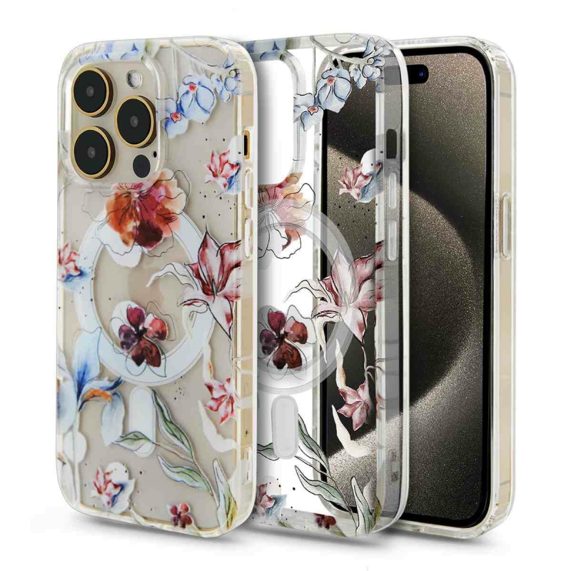 Etui MAGSAFE PRINT für Samsung S24 ULTRA Flora