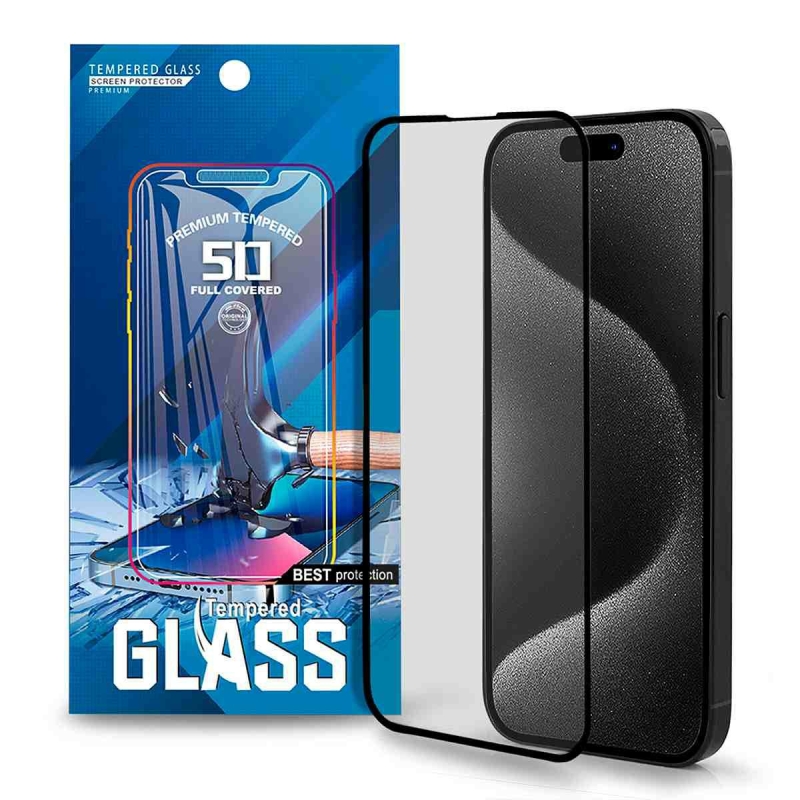 5D gehärtetes Glas für Xiaomi REDMI 9C Full Glue schwarz UMSCHLAG