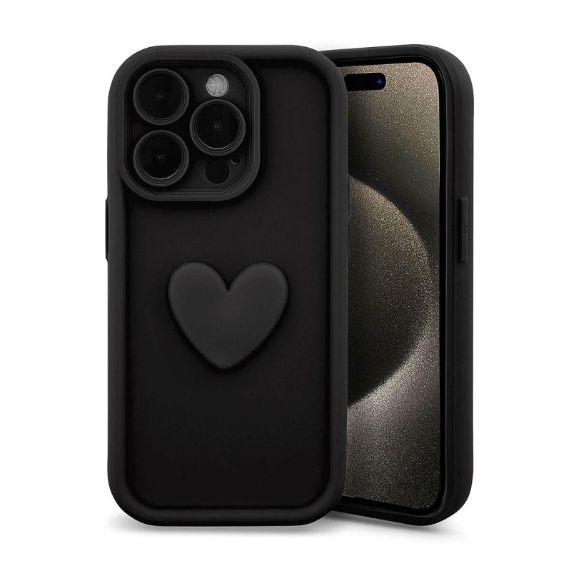 Etui HEARTS für Apple iPhone 16 PRO MAX schwarz