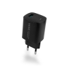 Travel charger VIDVIE PLE249 3A QC 3,0 18W USB+cable USB/Type-C black