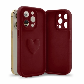 Case HEARTS for Samsung S22 wine