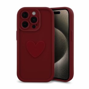 Etui HEARTS für Samsung S24 bordeaux