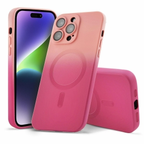 Etui OMBRE MAGSAFE für Apple iPhone 15+ rosa