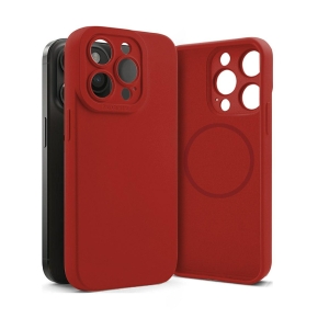 Etui SOFTY MAGSAFE für Apple iPhone 16+ rot