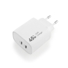 VIDVIE PLE261 Netzladegerät 2xType-C + Type-C/iPhone Kabel 3A 45W GaN Weiß