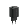Travel charger VIDVIE PLE248 3A PD20W USB+Type-C+cable USB/Micro black