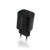 Travel charger VIDVIE PLE248 3A PD 20W USB+Type-C black
