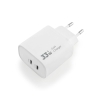 Ładowarka sieciowa VIDVIE PLE260 2xType-C + kabel Type-C/Type-C 3A 33W GaN compatible PD20W biały