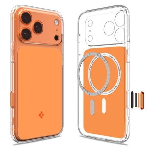 SPIGEN ULTRA HYBRID ”T” MAG MAGSAFE IPHONE 17 PRO GLÄNZEND ORANGE