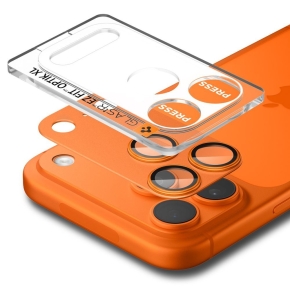 SPIGEN OPTIK PRO XL GLAS.TR ”EZ FIT” CAMERA PROTECTOR FOR IPHONE 17 PRO MAX ORANGE