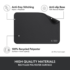 TECH-PROTECT A100 MOUSE PAD 35 x 25CM BLACK