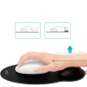 TECH-PROTECT A200 MOUSE PAD WITH GEL WRIST REST 25 x 22.5CM BLACK