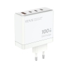 Travel charger VIDVIE PLE225 5A 100W GaN 1xUSB+3xType-C white