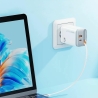 VIDVIE PLE224 Netzladegerät 1xUSB+1xType C + integriertes Type C Kabel 67W GaN weiß