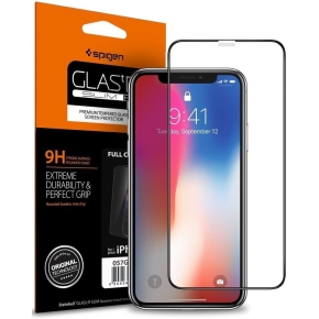 SZKŁO HARTOWANE SPIGEN GLASS FC IPHONE X  XS  11 PRO BLACK