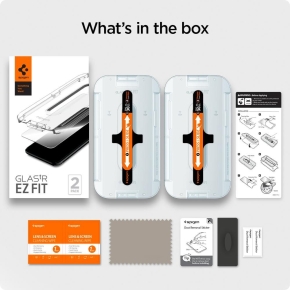 SZKŁO HARTOWANE SPIGEN GLAS.TR ”EZ FIT” 2-PACK IPHONE 12  12 PRO CLEAR