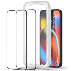 SZKŁO HARTOWANE SPIGEN ALM GLASS FC 2-PACK IPHONE 13  13 PRO  14  16E BLACK