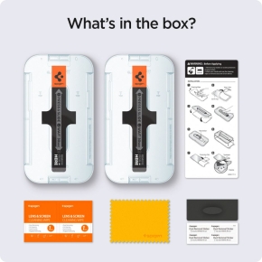 SZKŁO HARTOWANE SPIGEN GLAS.TR ”EZ FIT” 2-PACK IPHONE 13  13 PRO  14  16E CLEAR