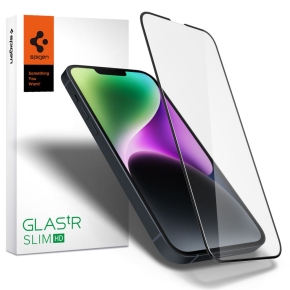 SZKŁO HARTOWANE SPIGEN GLASS FC IPHONE 13  13 PRO  14  16E BLACK