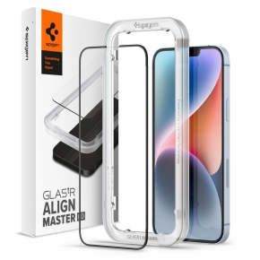 SZKŁO HARTOWANE SPIGEN ALM GLASS FC IPHONE 13  13 PRO  14  16E BLACK