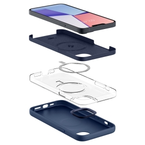 SPIGEN SILICONE FIT MAG MAGSAFE IPHONE 14 PLUS  15 PLUS NAVY BLUE