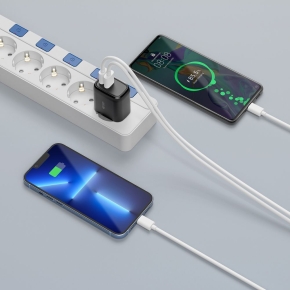 TECH-PROTECT C20W 2-PORT NETWORK CHARGER PD 20W  QC3.0 BLACK