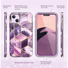 SUPCASE COSMO IPHONE 14 PLUS  15 PLUS MARBLE PURPLE