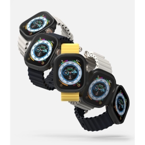 RINGKE SLIM 2-PACK APPLE WATCH ULTRA 1  2  3 (49 MM) CLEAR & MATTE BLACK